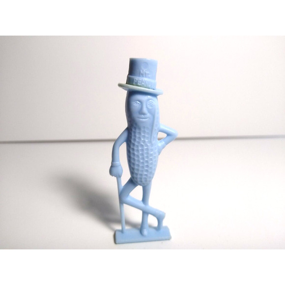 Planters Mr. Peanut Blue Toy Whistle Original Plastic Figure 1950s Vintage Retro - Picture 1 of 9